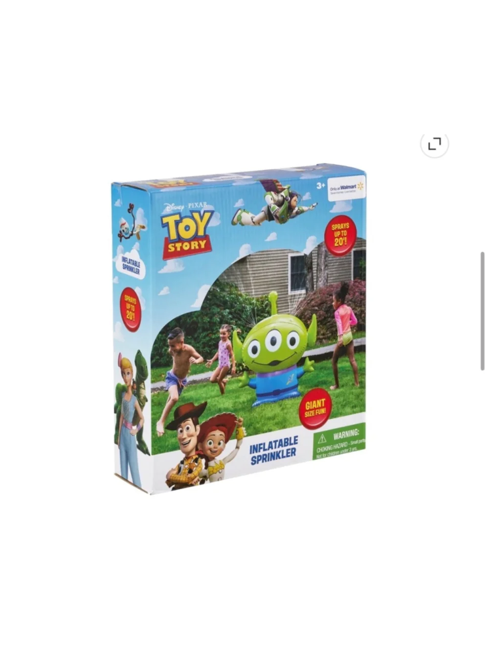 NEW Disney Toy Story Alien Inflatable Sprinkler One Size Green Blue
